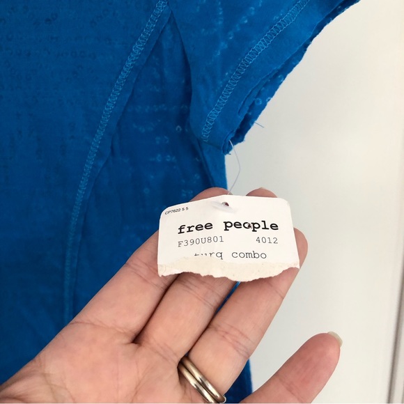 🥳HOST PICK🥳 NWT Free People ladies beaded t-shirt - Picture 13 of 13